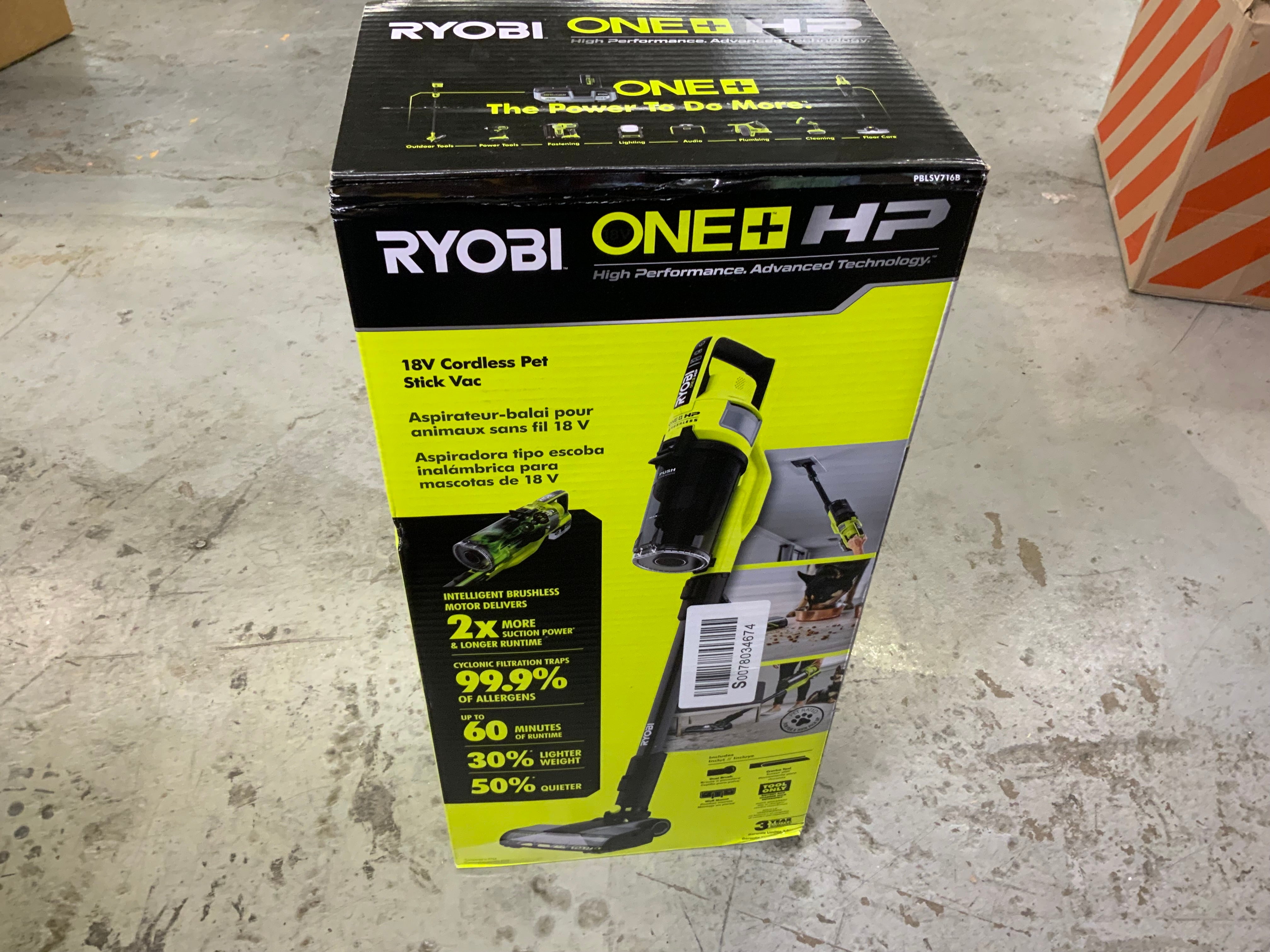RYOBI ONE+ HP 18V Brushless Cordless Pet Stick Vacuum Cleaner (Tool Only) (8161250345198)